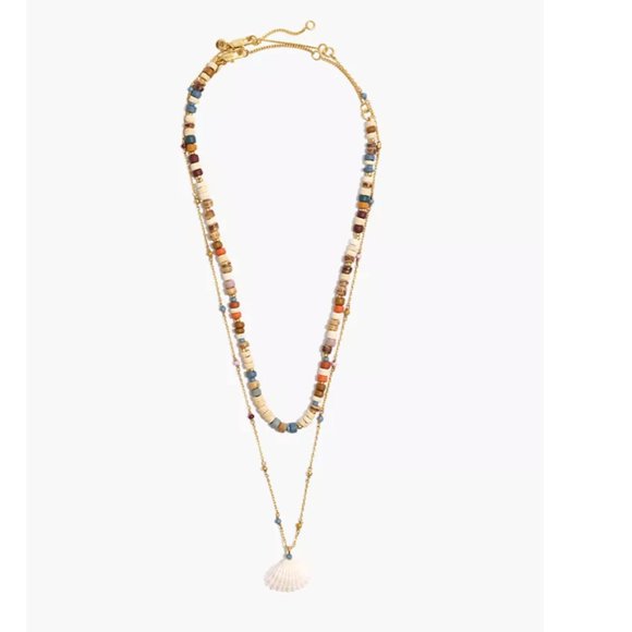 Madewell x Warm Beaded Shell Layered Necklace - Picture 2 of 2